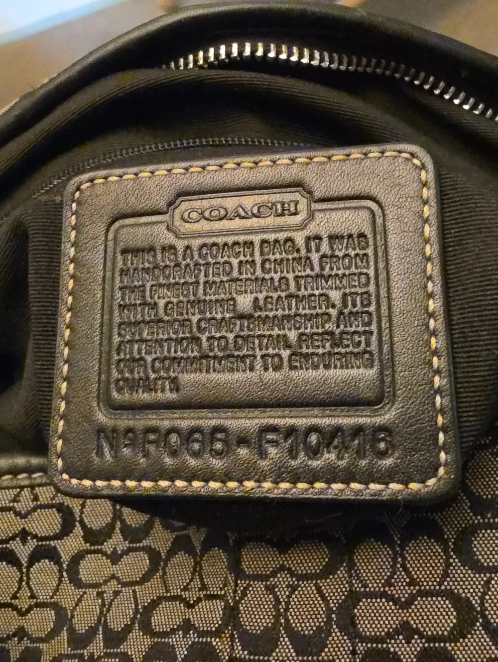 COACH | SIGNATURE C CANVAS HOBO SHOULDER BAG| F066-F10416 | * AS-IS *